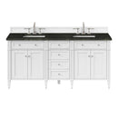 James Martin Brittany 72" Double Bathroom Vanity, Bright White