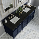 James Martin Brittany 72" Double Bathroom Vanity, Victory Blue