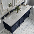James Martin Brittany 72" Double Bathroom Vanity, Victory Blue