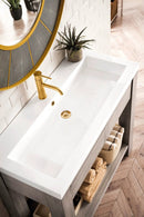 James Martin Brooklyn 39.5" Single Console Vanity, Platinum Ash