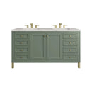 James Martin Chicago 60" Double Bathroom Vanity, Smokey Celadon