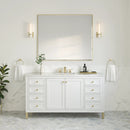 James Martin Chicago 60" Single Bathroom Vanity, Glossy White