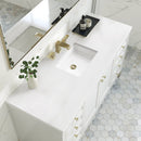 James Martin Chicago 60" Single Bathroom Vanity, Glossy White