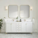 James Martin Chicago 72" Double Bathroom Vanity, Glossy White