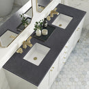 James Martin Chicago 72" Double Bathroom Vanity, Glossy White