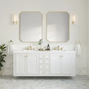 James Martin Chicago 72" Double Bathroom Vanity, Glossy White