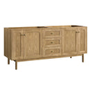 James Martin Laurent 72" Dual Mount Double Bathroom Vanity, Light Natural Oak
