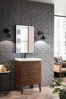 James Martin Linden 24" Dual Mount Single Bathroom Vanity, Mid-Century Walnut