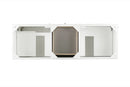 James Martin Linear 59" Double Bathroom Vanity, Glossy White