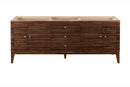 James Martin Linear 72" Double Bathroom Vanity, Mid-Century Walnut