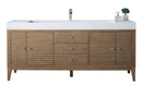 James Martin Linear 72" Single Bathroom Vanity, Whitewashed Walnut