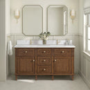 James Martin Lorelai 60" Double Bathroom Vanity, Mid-Century Walnut