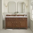 James Martin Lorelai 60" Double Bathroom Vanity, Mid-Century Walnut