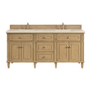 James Martin Lorelai 72" Double Bathroom Vanity, Light Natural Oak