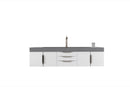 James Martin Mercer Island 72" Floating Single Bathroom Vanity, Glossy White