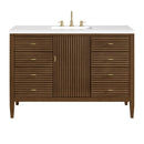 James Martin Myrrin 48" Single Bathroom Vanity, Mid-Century Walnut