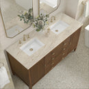 James Martin Myrrin 60" Double Bathroom Vanity, Mid-Century Walnut
