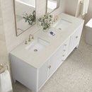 James Martin Myrrin 72" Double Bathroom Vanity, Bright White