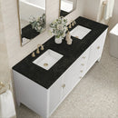 James Martin Myrrin 72" Double Bathroom Vanity, Bright White