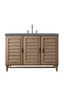 James Martin Portland 48" Single Bathroom Vanity, Whitewashed Walnut