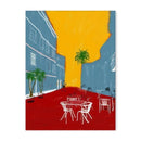 GobekUsa Japanese Abstract Blue Wave Canvas Print