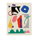 GobekUsa Japanese Abstract Blue Wave Canvas Print