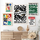 GobekUsa Japanese Abstract Blue Wave Canvas Print