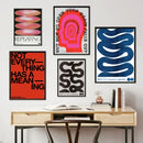 GobekUsa Japanese Abstract Blue Wave Canvas Print