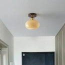 GobekUsa LED Ceiling Lamp Japanese Style Glass Modern Living Room Lighting