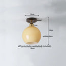 GobekUsa LED Ceiling Lamp Japanese Style Glass Modern Living Room Lighting
