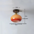 GobekUsa LED Ceiling Lamp Japanese Style Glass Modern Living Room Lighting