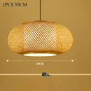 Japanese Bamboo Woven Lantern Pendant Light