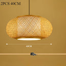 Japanese Bamboo Woven Lantern Pendant Light