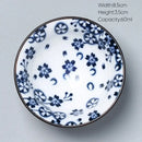 Japanese blue and white kung fu tea cup dining room porcelain bowl by Decorbites