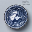 Japanese blue and white kung fu tea cup dining room porcelain bowl by Decorbites