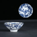 Japanese blue & white ceramic kung fu tea cup set dining room porcelain by Decorbites