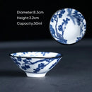 Japanese blue & white ceramic kung fu tea cup set dining room porcelain by Decorbites