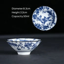 Japanese blue & white ceramic kung fu tea cup set dining room porcelain by Decorbites