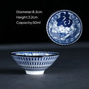 Japanese blue & white ceramic kung fu tea cup set dining room porcelain by Decorbites