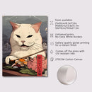 GobekUsa Japanese Cat Ramen Canvas Wall Art