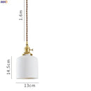 GobekUsa Ceramic LED Pendant Light: Japanese Style, Nordic Design, Modern Living Room Hanging Lamp
