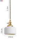 GobekUsa Ceramic LED Pendant Light: Japanese Style, Nordic Design, Modern Living Room Hanging Lamp
