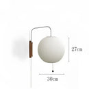 GobekUsa Handwoven Silk Ball Wall Light: Japanese Design for Living Room and Bedroom