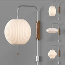 GobekUsa Handwoven Silk Ball Wall Light: Japanese Design for Living Room and Bedroom