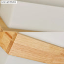 GobekUsa Japanese Cube Shade Sconce Lamp with Wood Deco Milk Glass - Modern Wall Lighting for Study Room