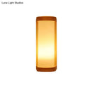 GobekUsa Japanese Cylinder Wall Sconce Lamp - White Glass Bedside Lighting