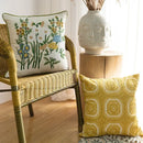 Japanese floral cotton linen embroidery pillowcase bedroom decor by Decorbites