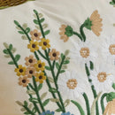 Japanese floral cotton linen embroidery pillowcase bedroom decor by Decorbites