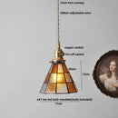 GobekUsa Glass LED Pendant Lamp: Handmade Japanese Style Adjustable Hanging Light Fixtures