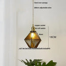 GobekUsa Glass LED Pendant Lamp: Handmade Japanese Style Adjustable Hanging Light Fixtures